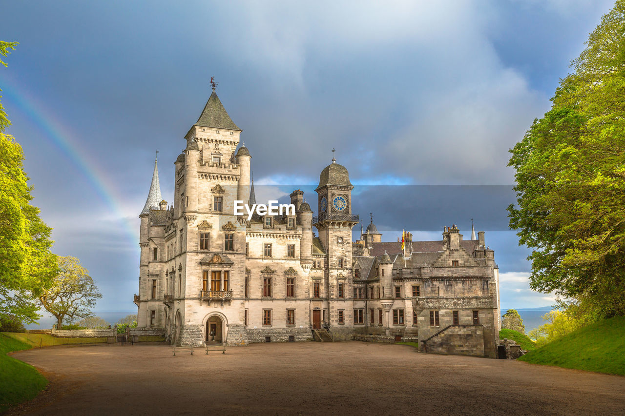 View of historical building against cloudy sky