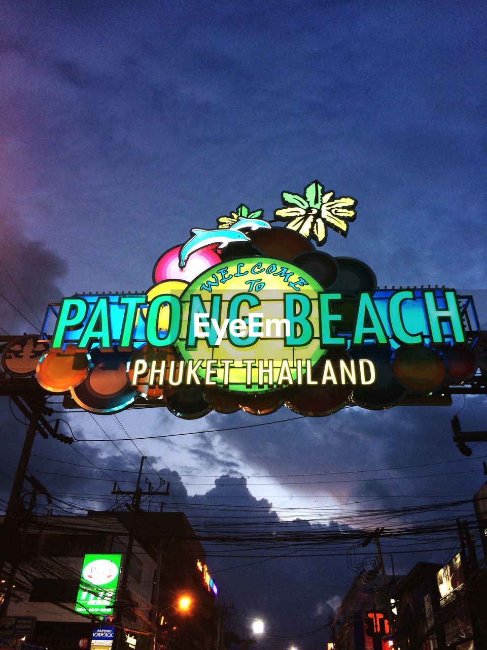 Welcome sign of patong beach 