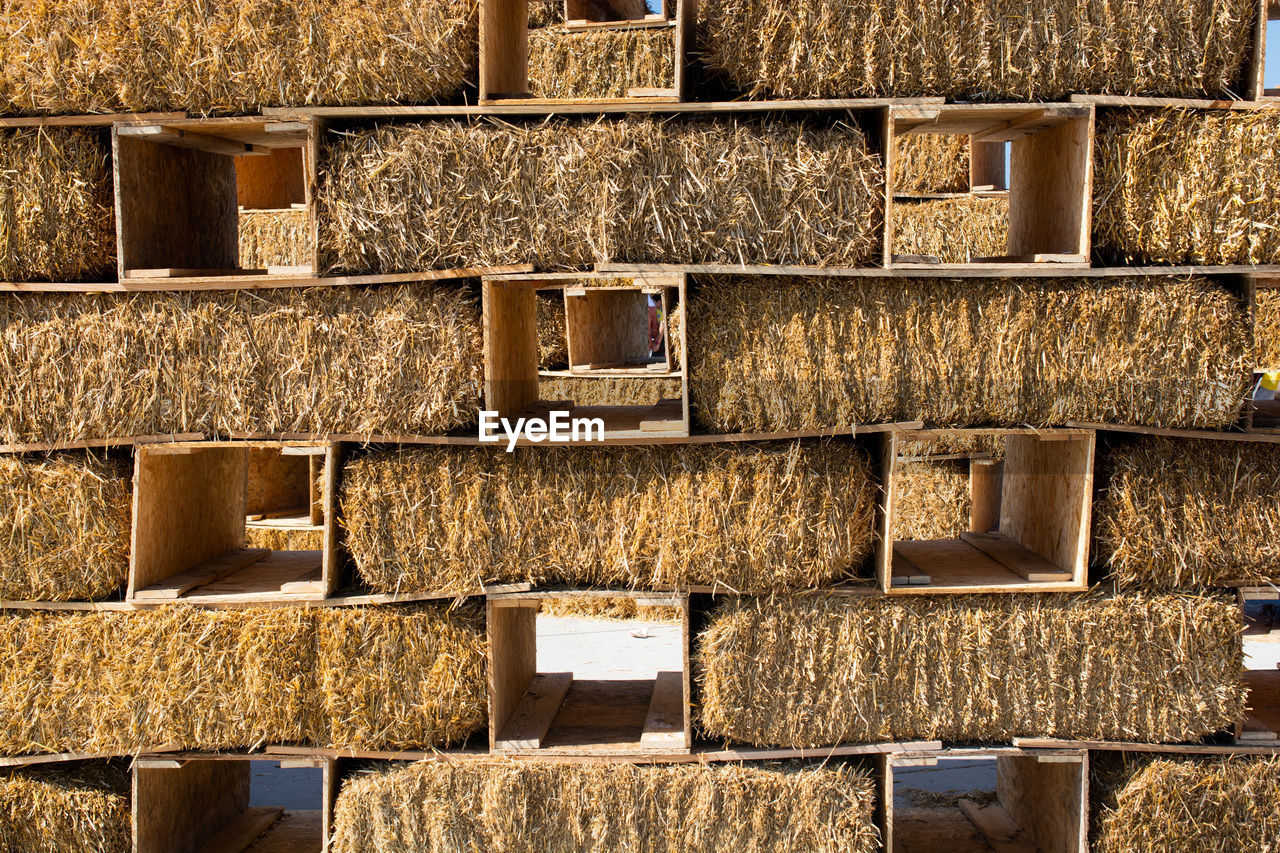 FULL FRAME SHOT OF FIREWOOD STACKED