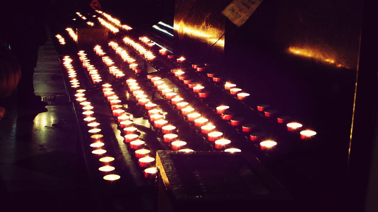 Candles in temple