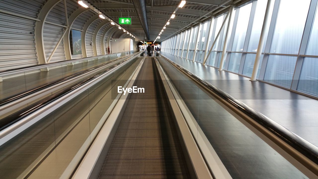 Moving walkway at airport