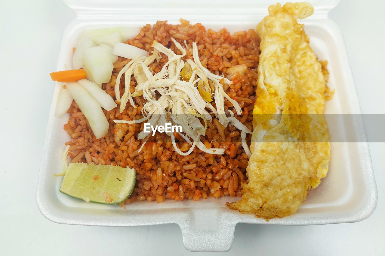 food, food and drink, dish, meal, plate, cuisine, indoors, vegetable, vegetarian food, fried, no people, healthy eating, freshness, fried food, high angle view, lunch, fish, fast food, produce, meat, wellbeing, close-up