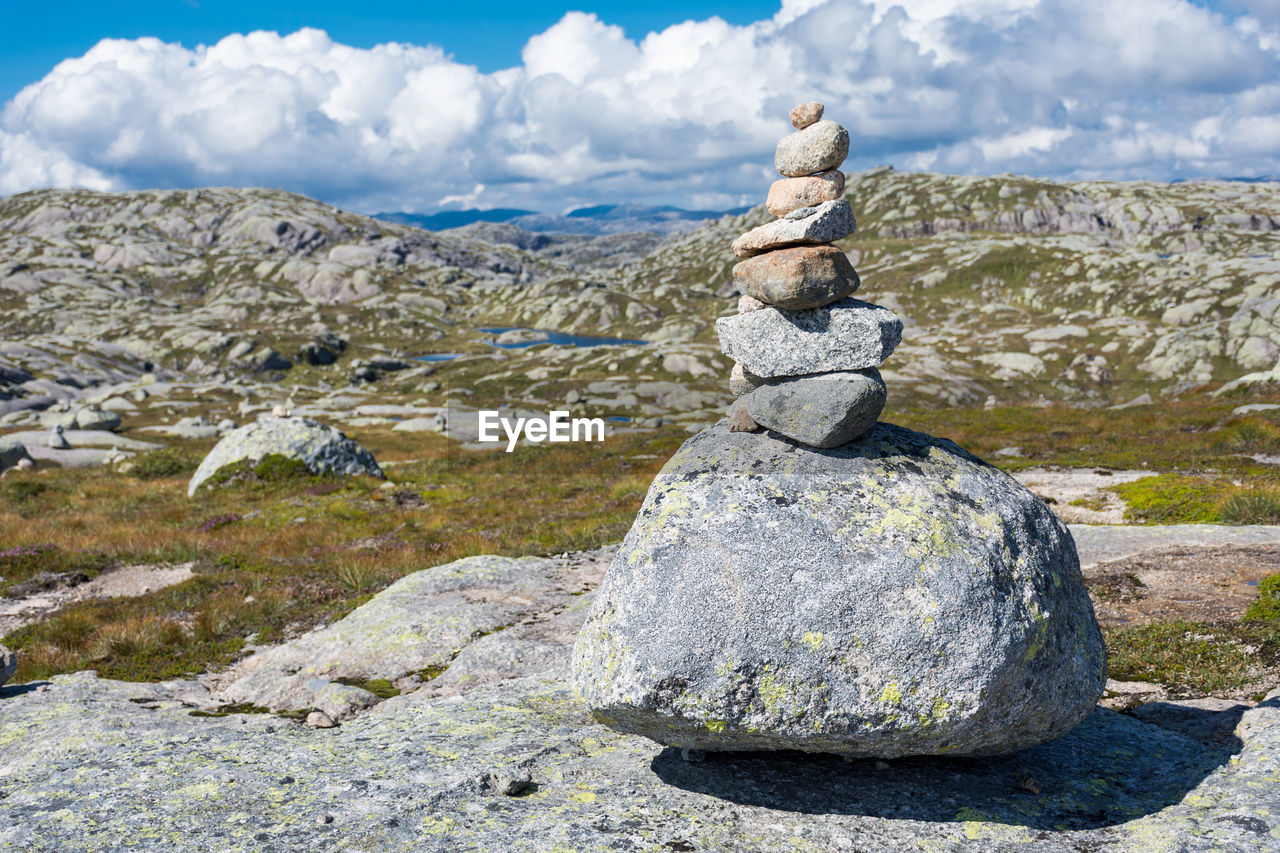 STACK OF STONES ON ROCKS