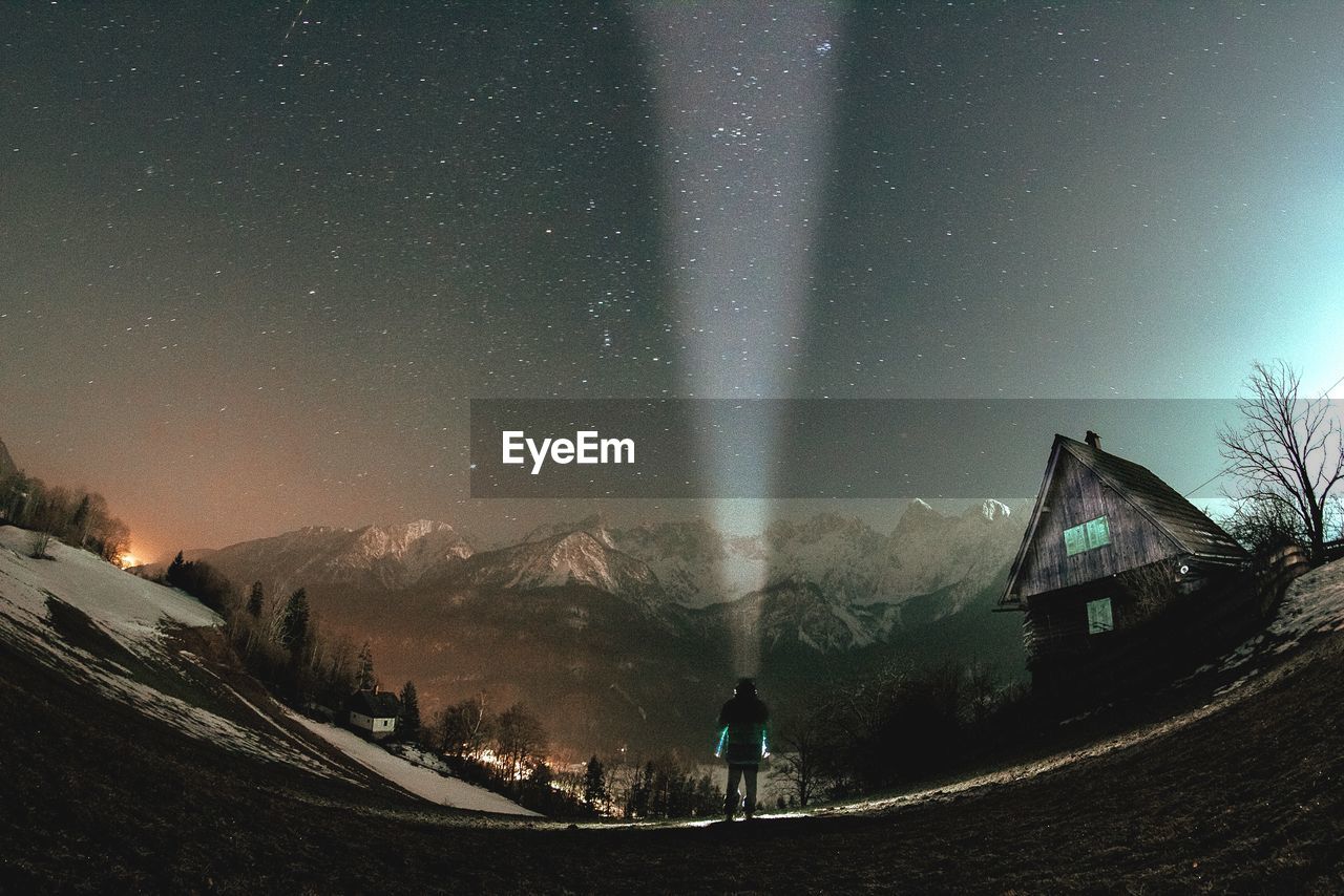 Low angle view of star field at night