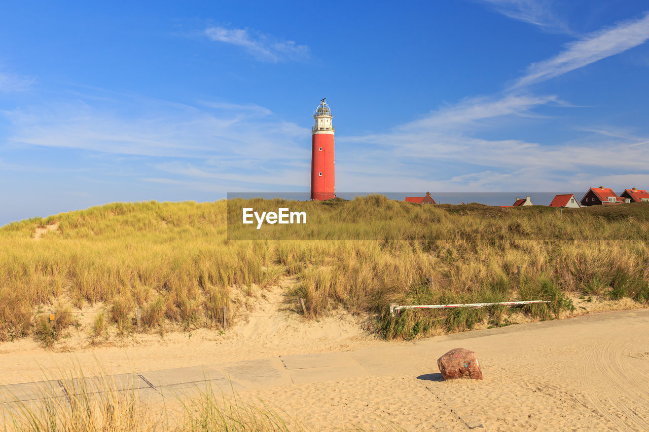 Scenic view of lighthouse against sky