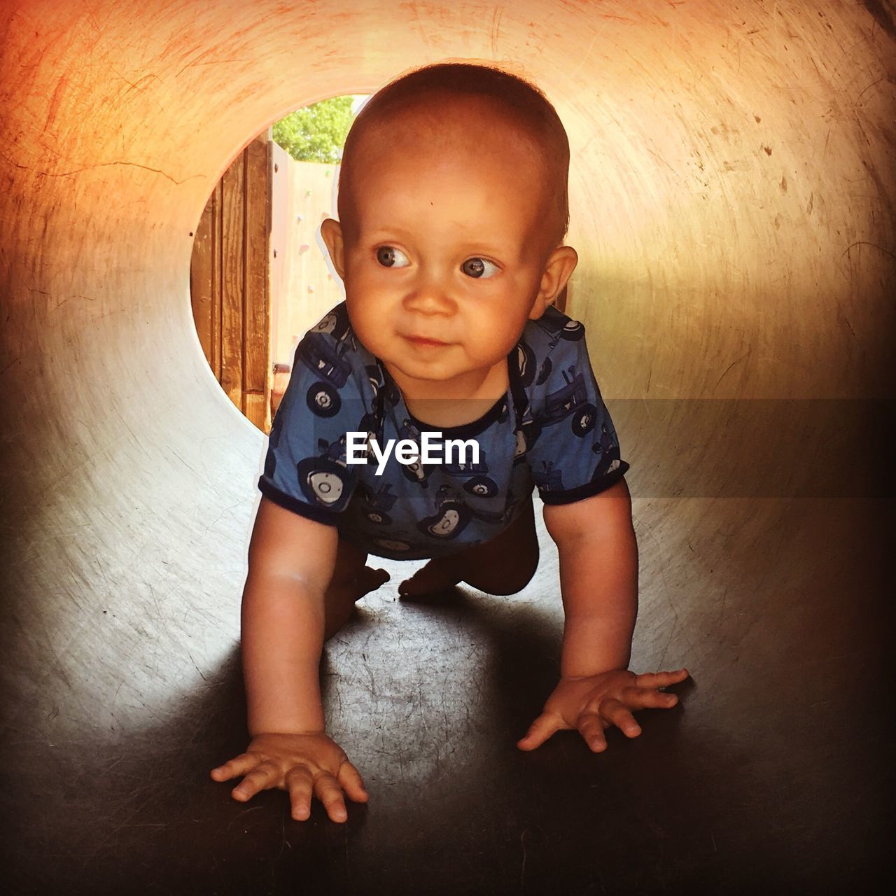 PORTRAIT OF CUTE BOY IN HOME