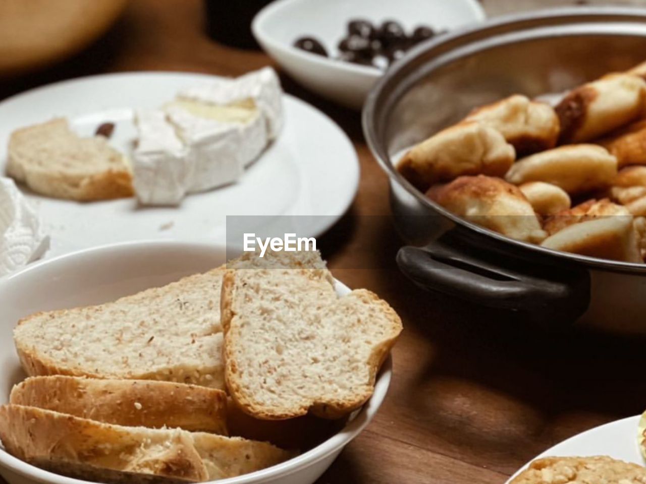 high angle view of food on table