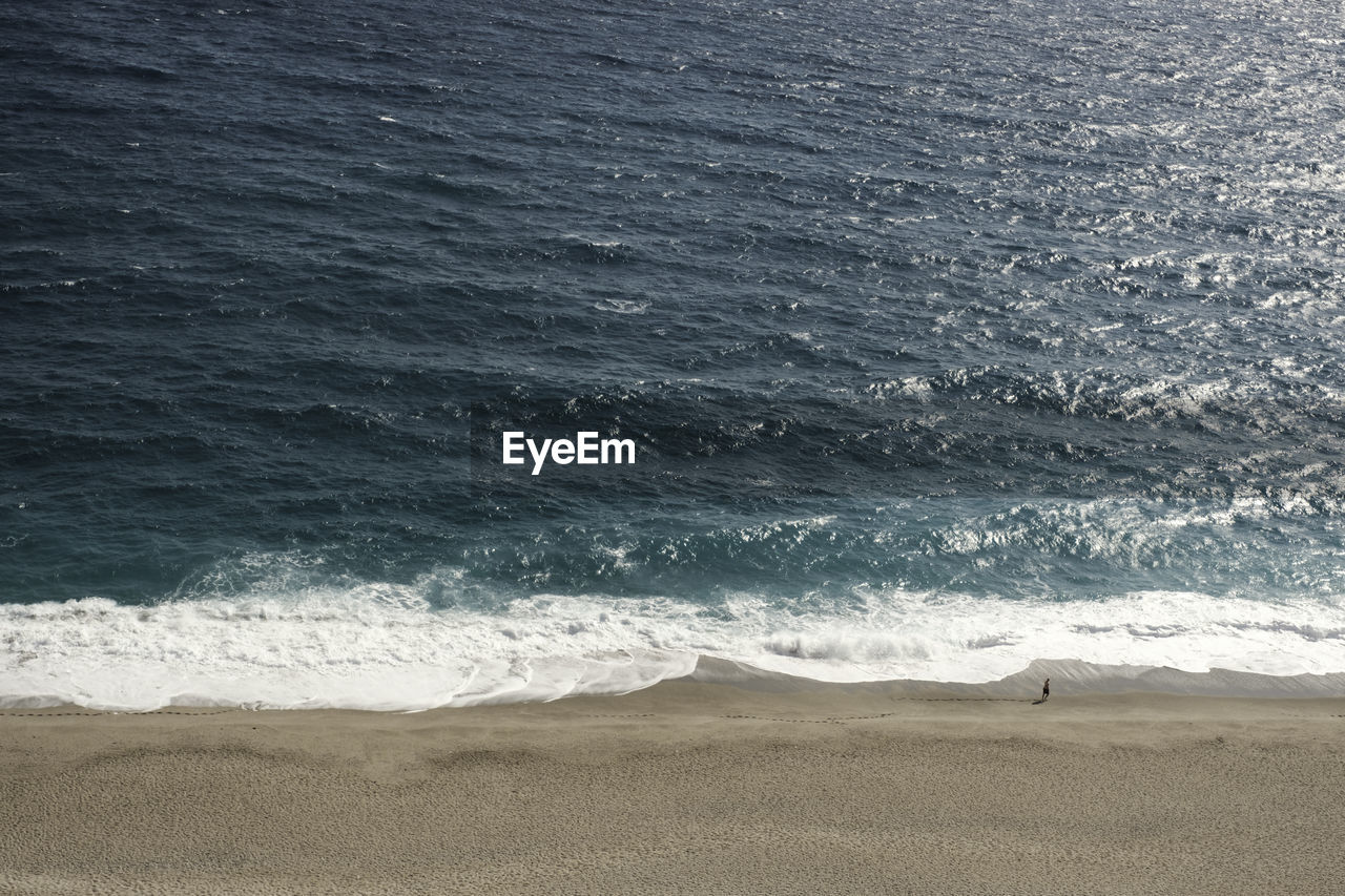 High angle view of beach