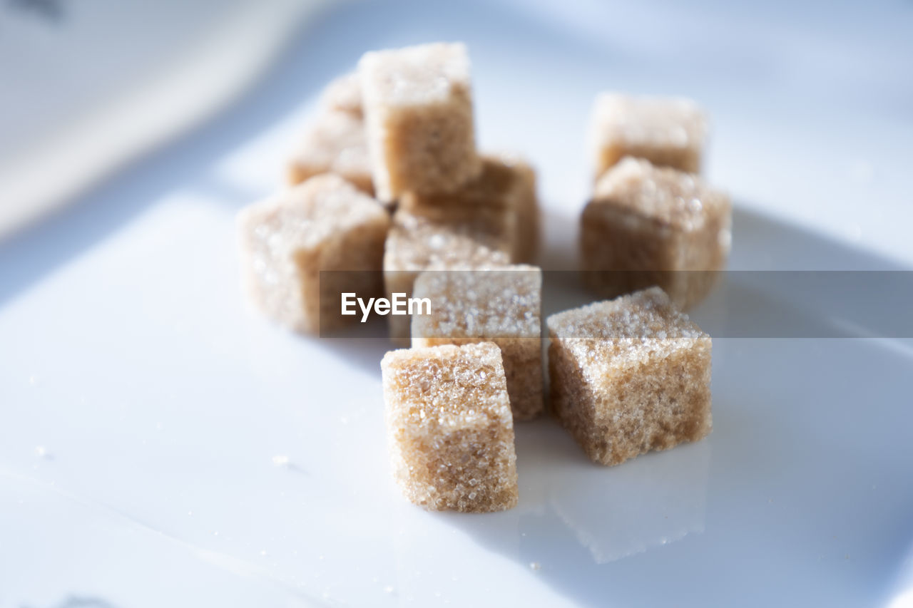 Cubs brown sugar in white background