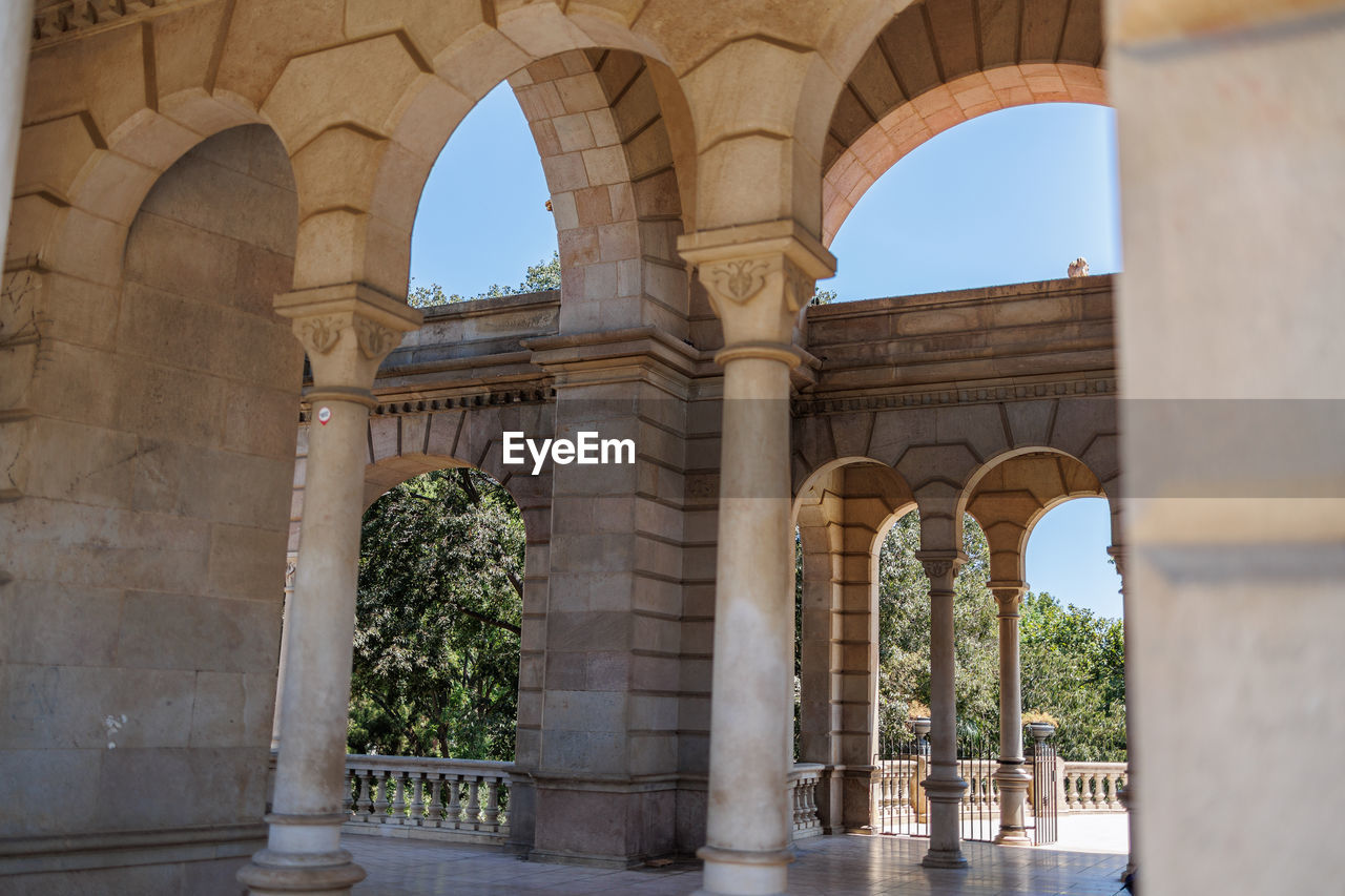 Detail of the fountain  inside the parc de la ciutadella in ciutat vella in barcelona,spain