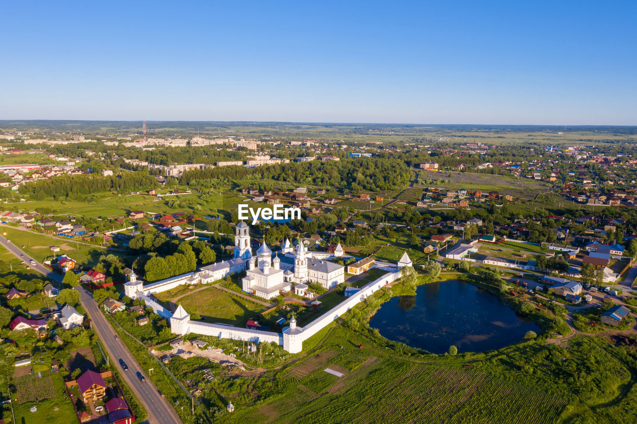 Nikitsky monastery, yaroslavl region, pereslavsky district, nikitskaya sloboda on a summer day,