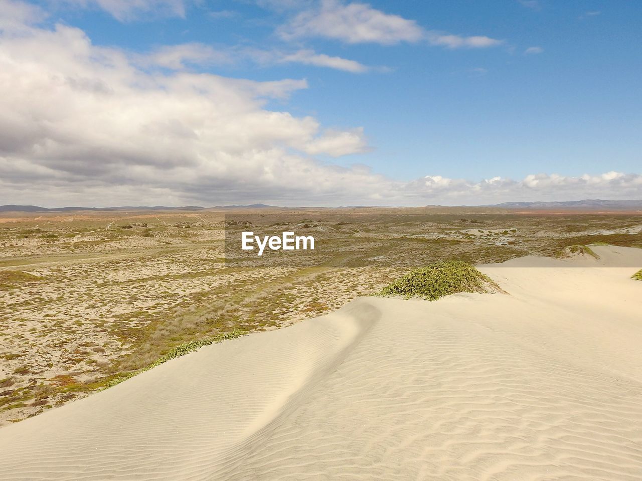 Scenic view of desert against sky