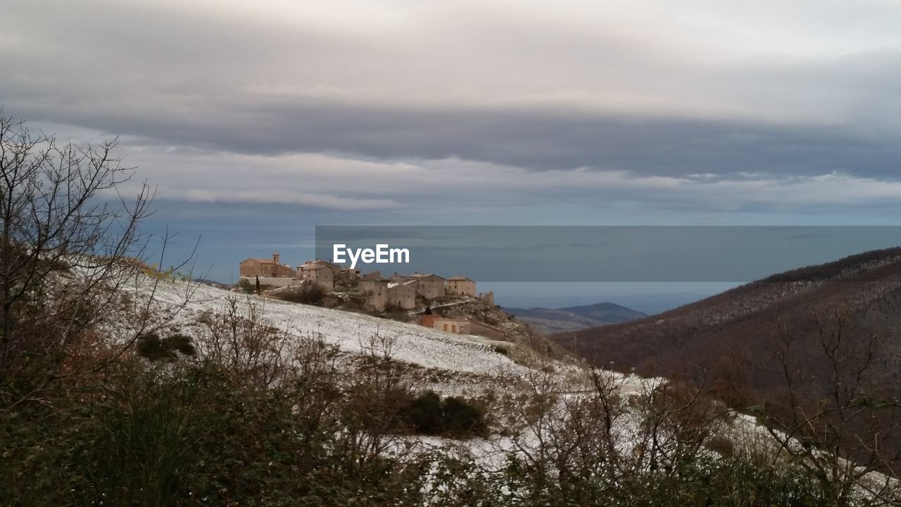 Low angle view of mountain against sky