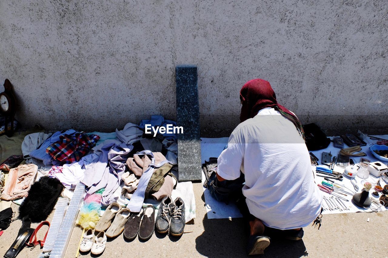 Indian man at flea market