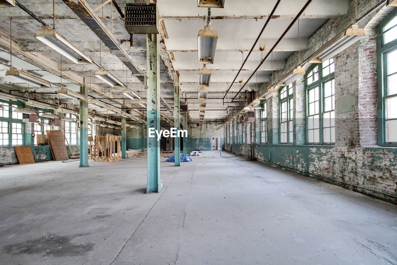 View of empty warehouse