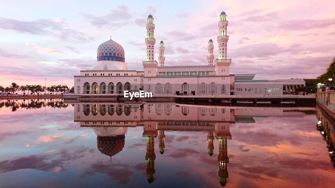 REFLECTION OF MOSQUE IN WATER