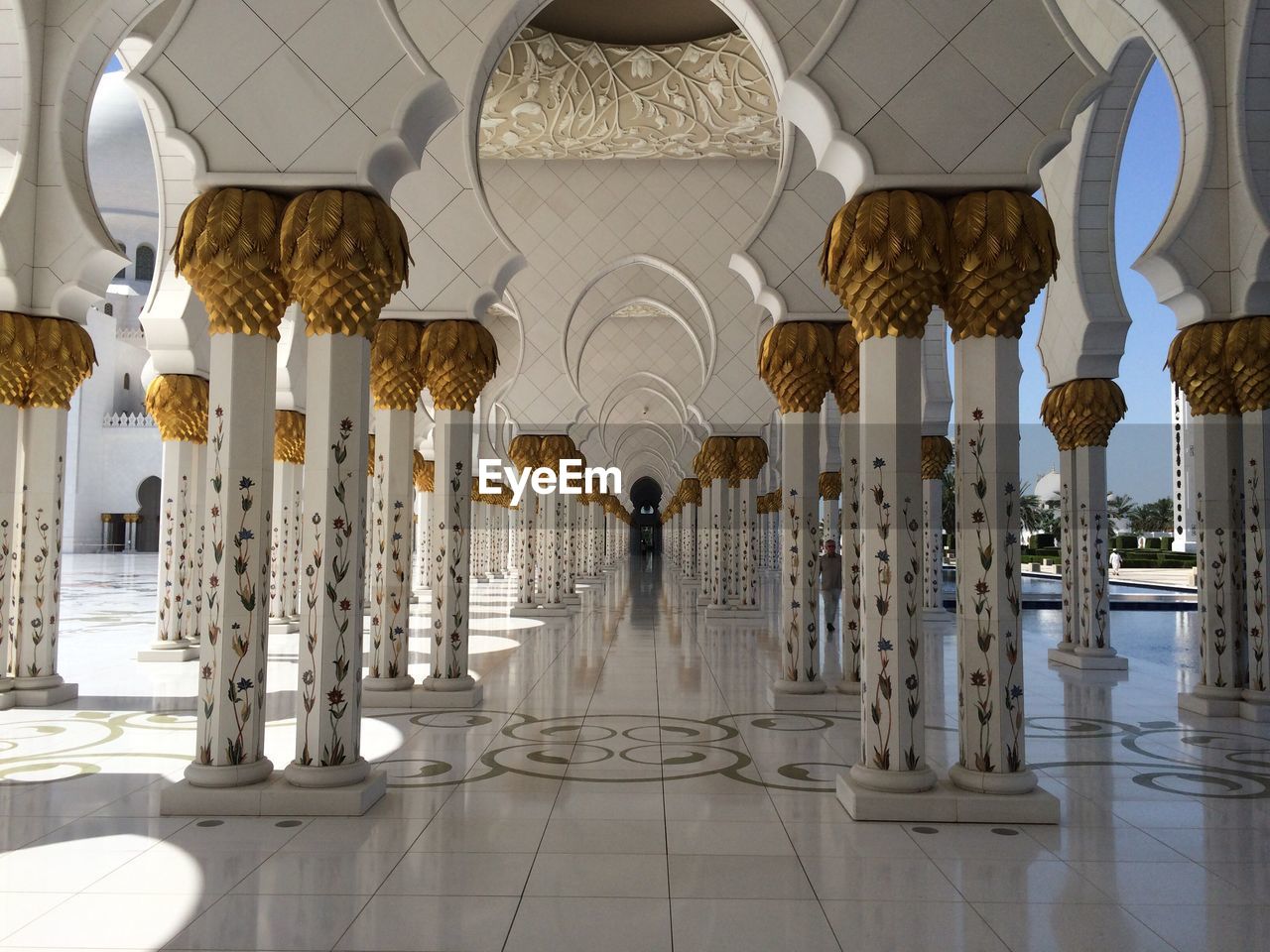 Architectural columns of mosque