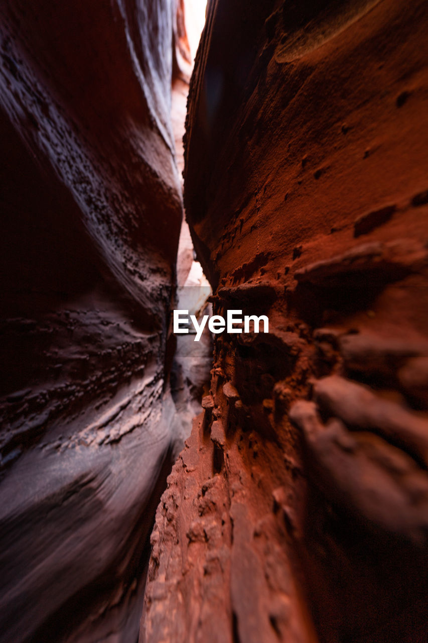 Low angle view of rock formation