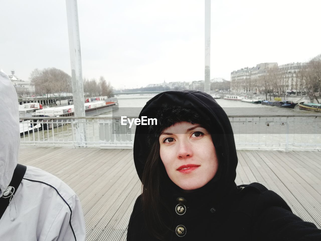 Close-up of beautiful woman against sky