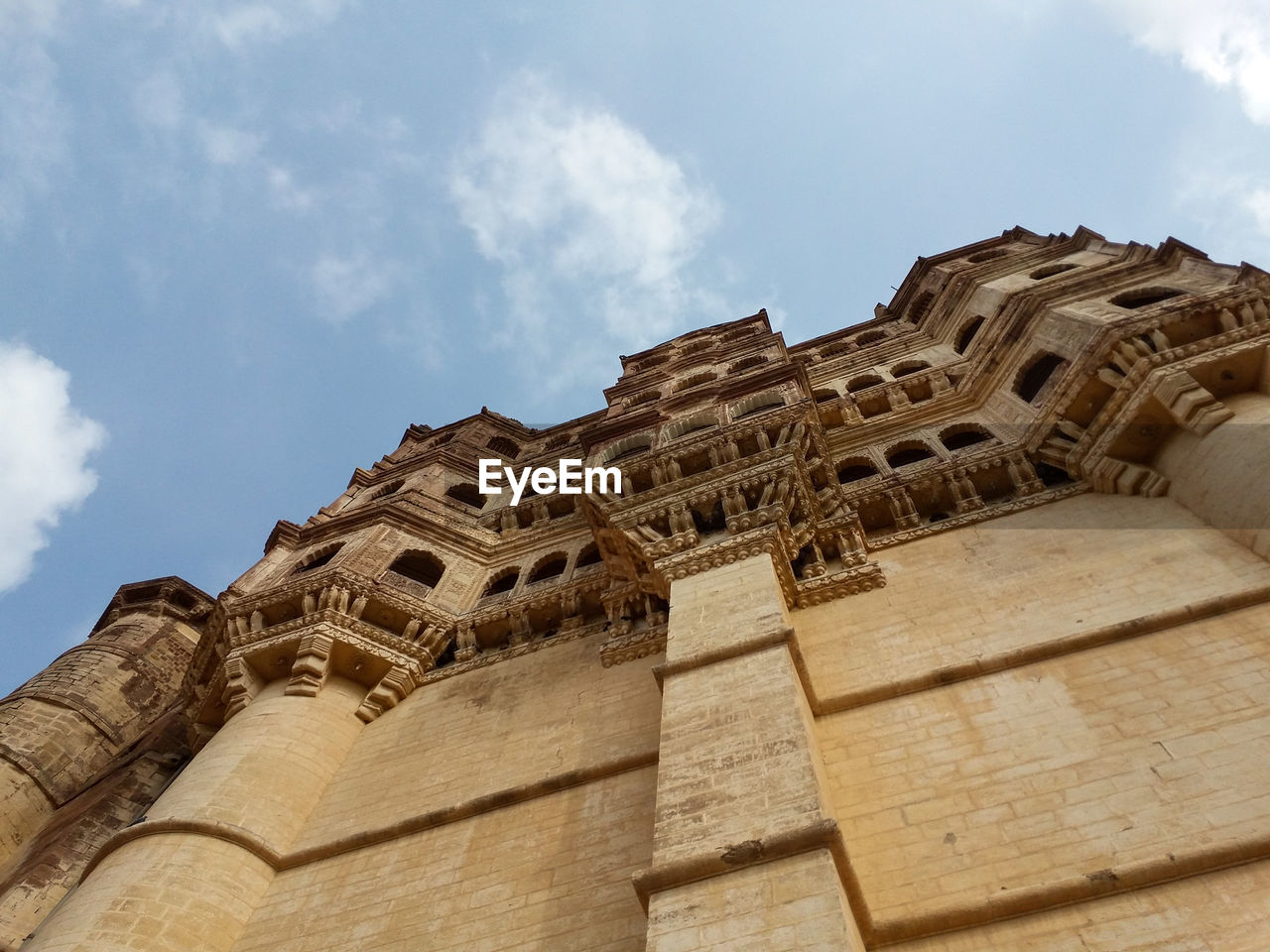 Low angle view of historical building against sky