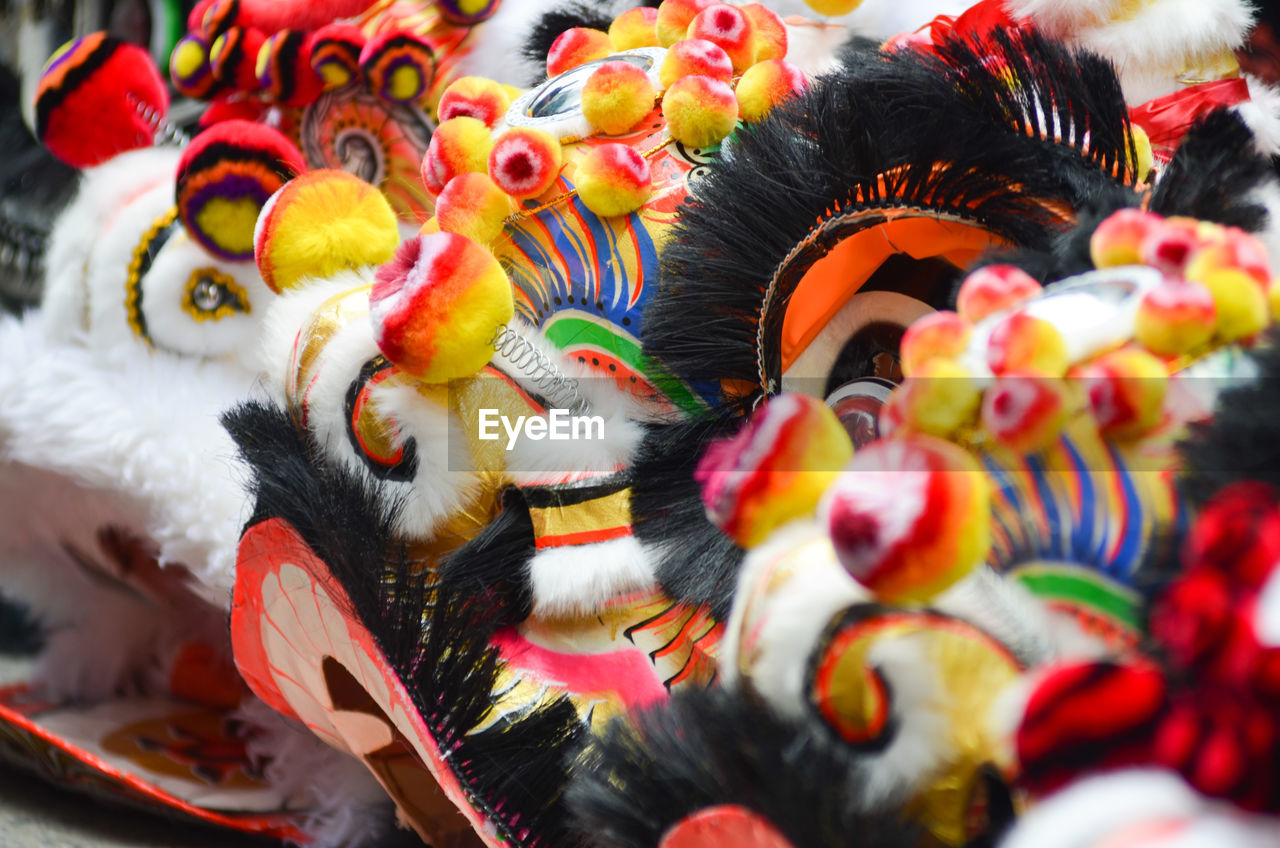 Close-up of chinese dragon decoration.