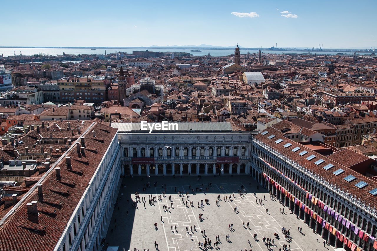 High angle view of san marco square venice 