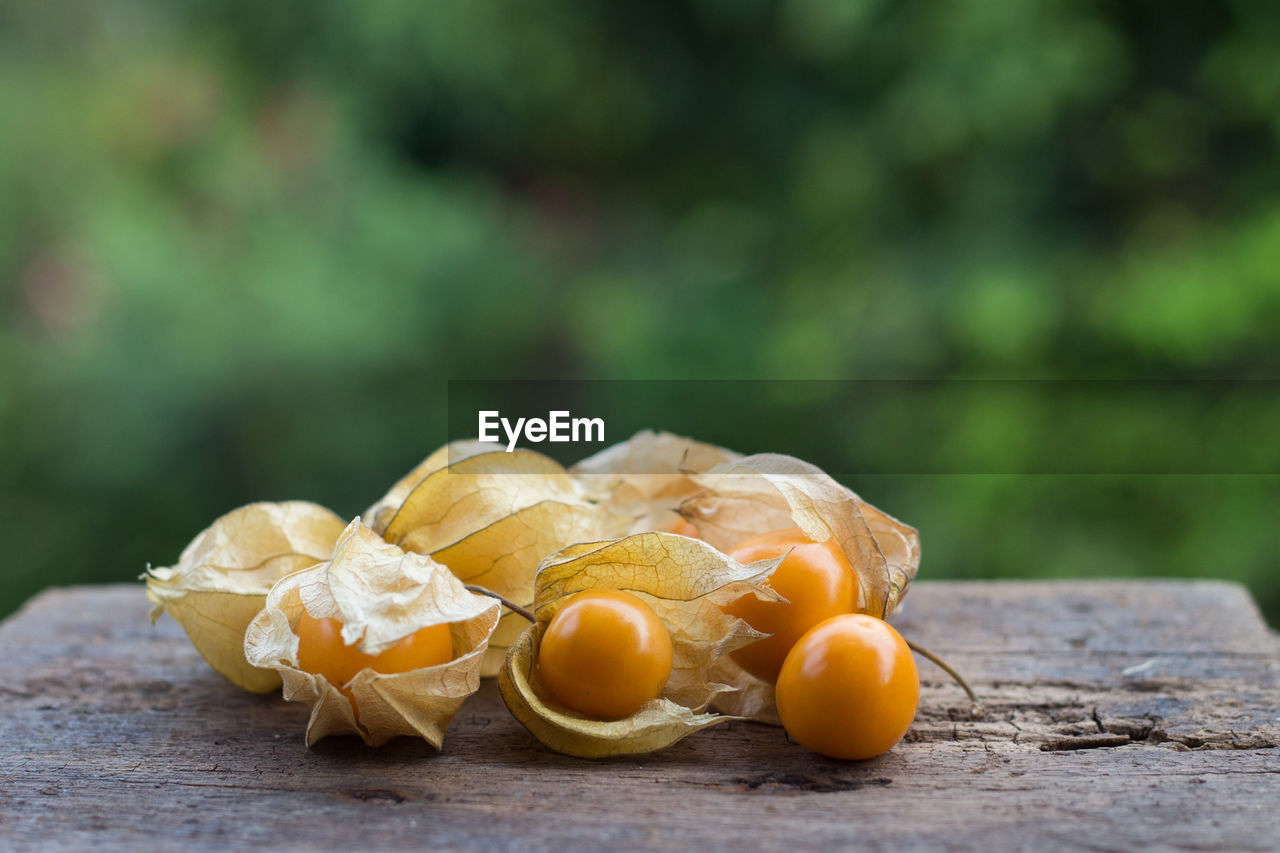 Close-up of fruits on table