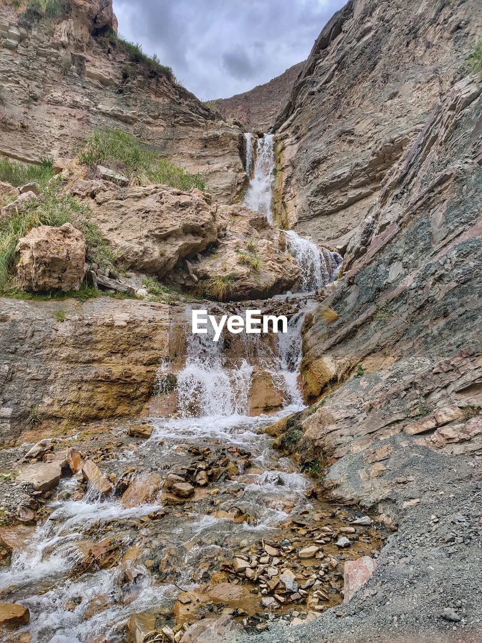 Scenic view of waterfall