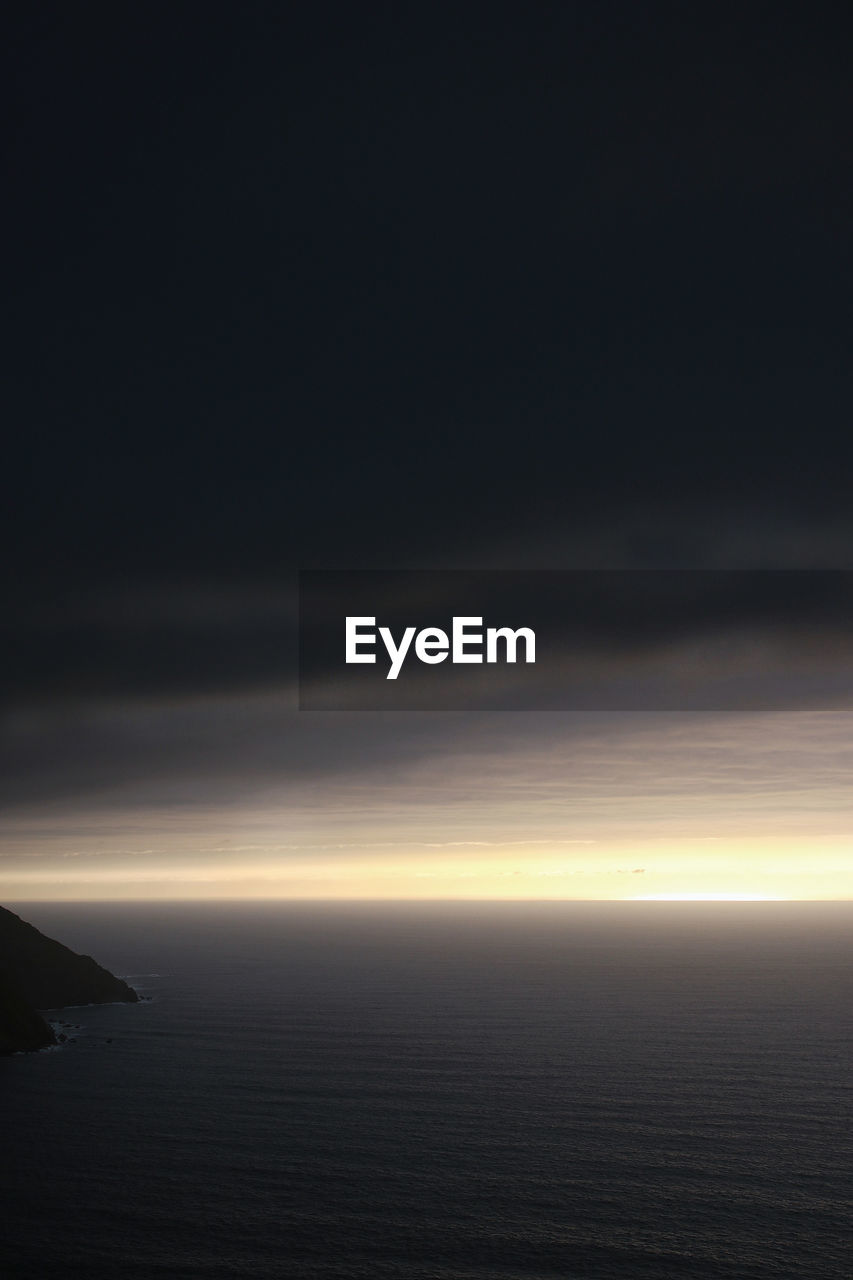 SCENIC VIEW OF SEA DURING SUNSET