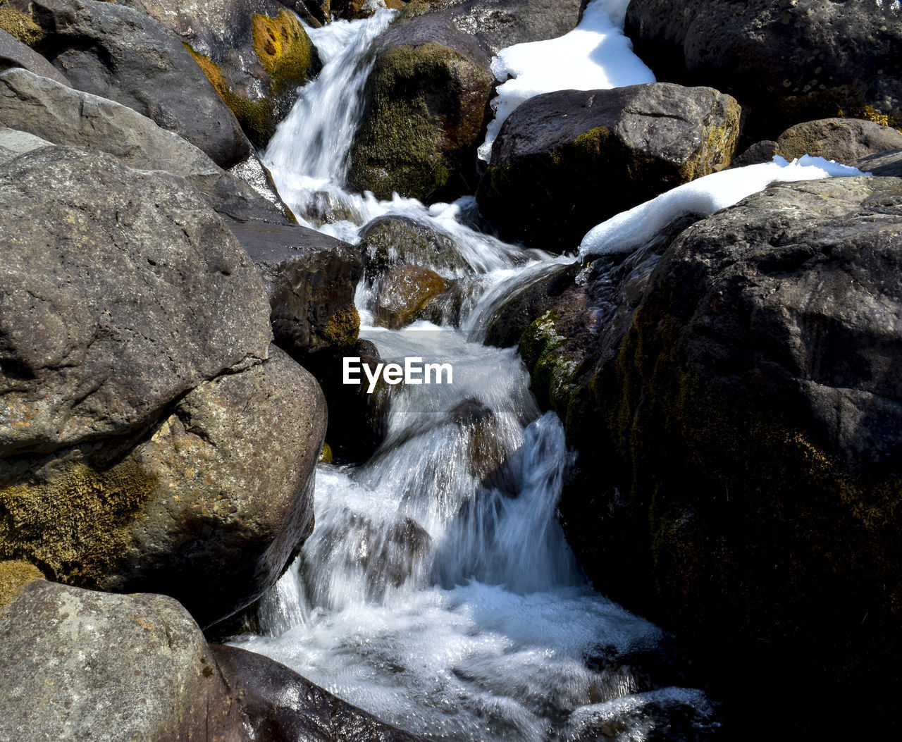 Scenic view of waterfall