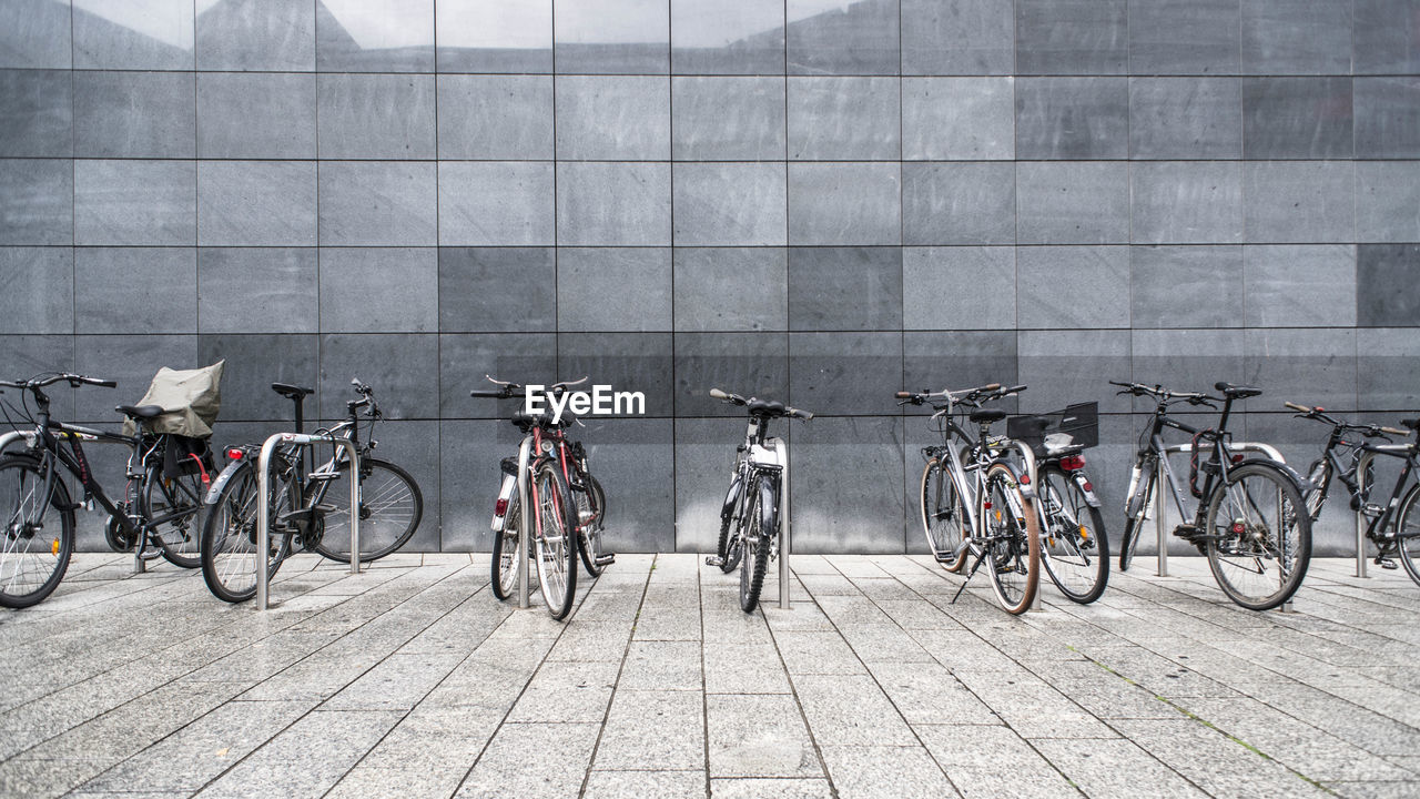 Bicycles on footpath 
