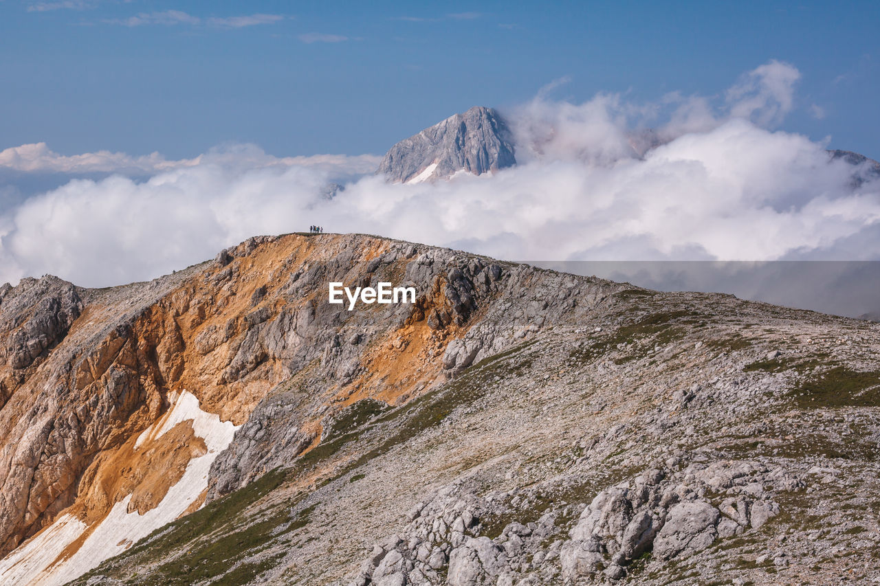 Low angle view of mountain against sky