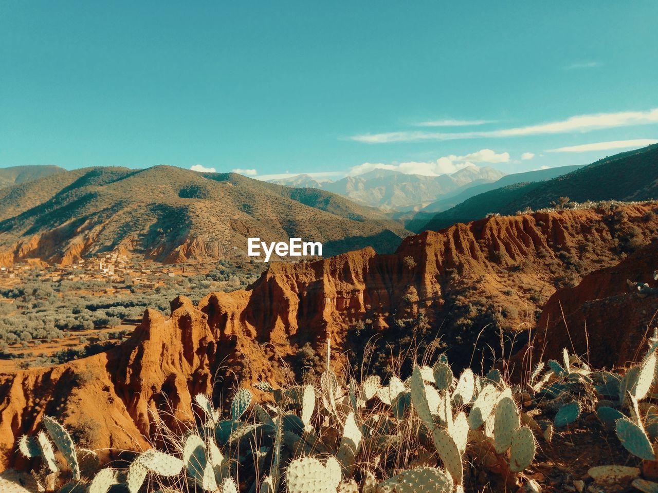 From the top of the moroccan atlas mountains where snow hug with rock