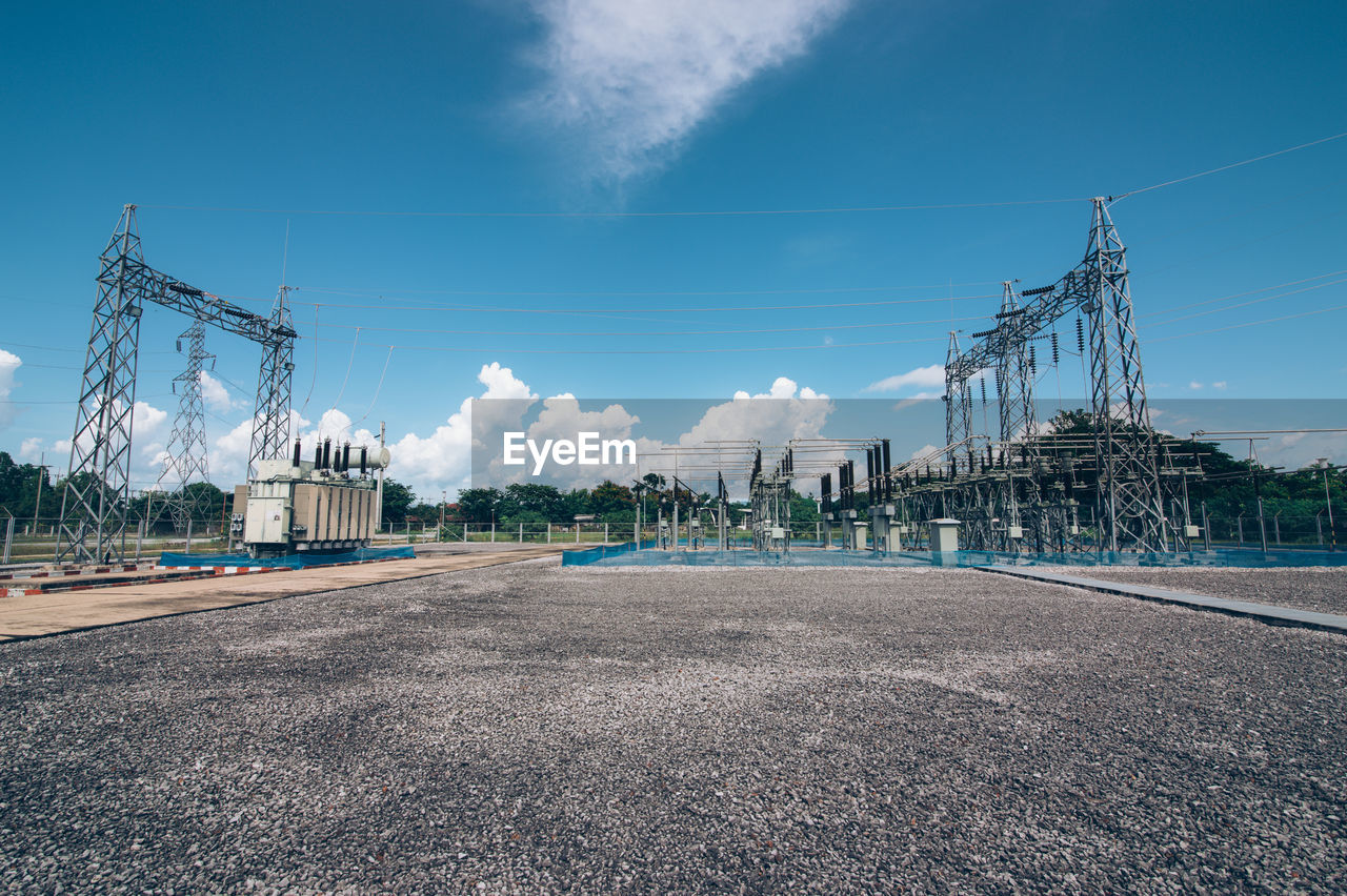 COMMERCIAL DOCK AGAINST SKY