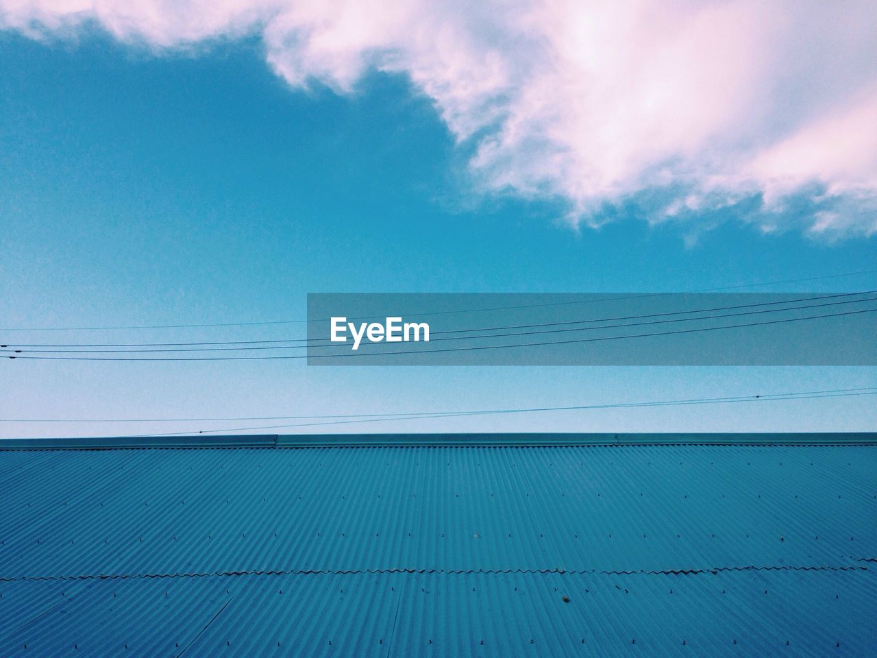 View of a corrugated iron roof