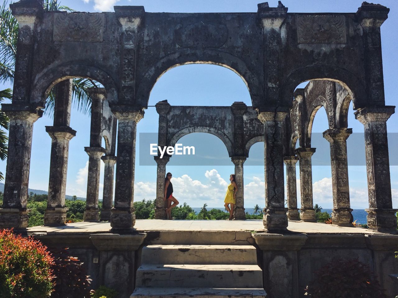 Low angle view of old ruins