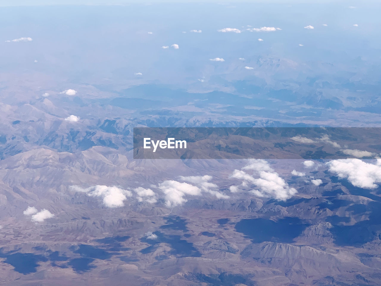 High angle view of dramatic landscape against sky