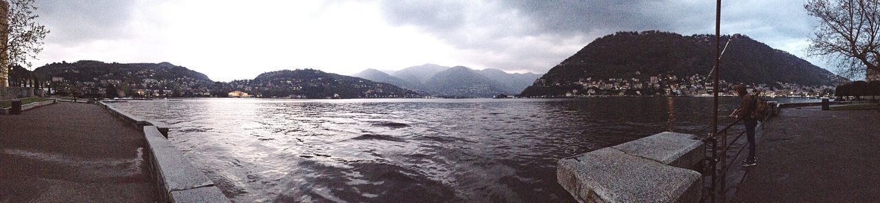 VIEW OF RIVER AND MOUNTAINS