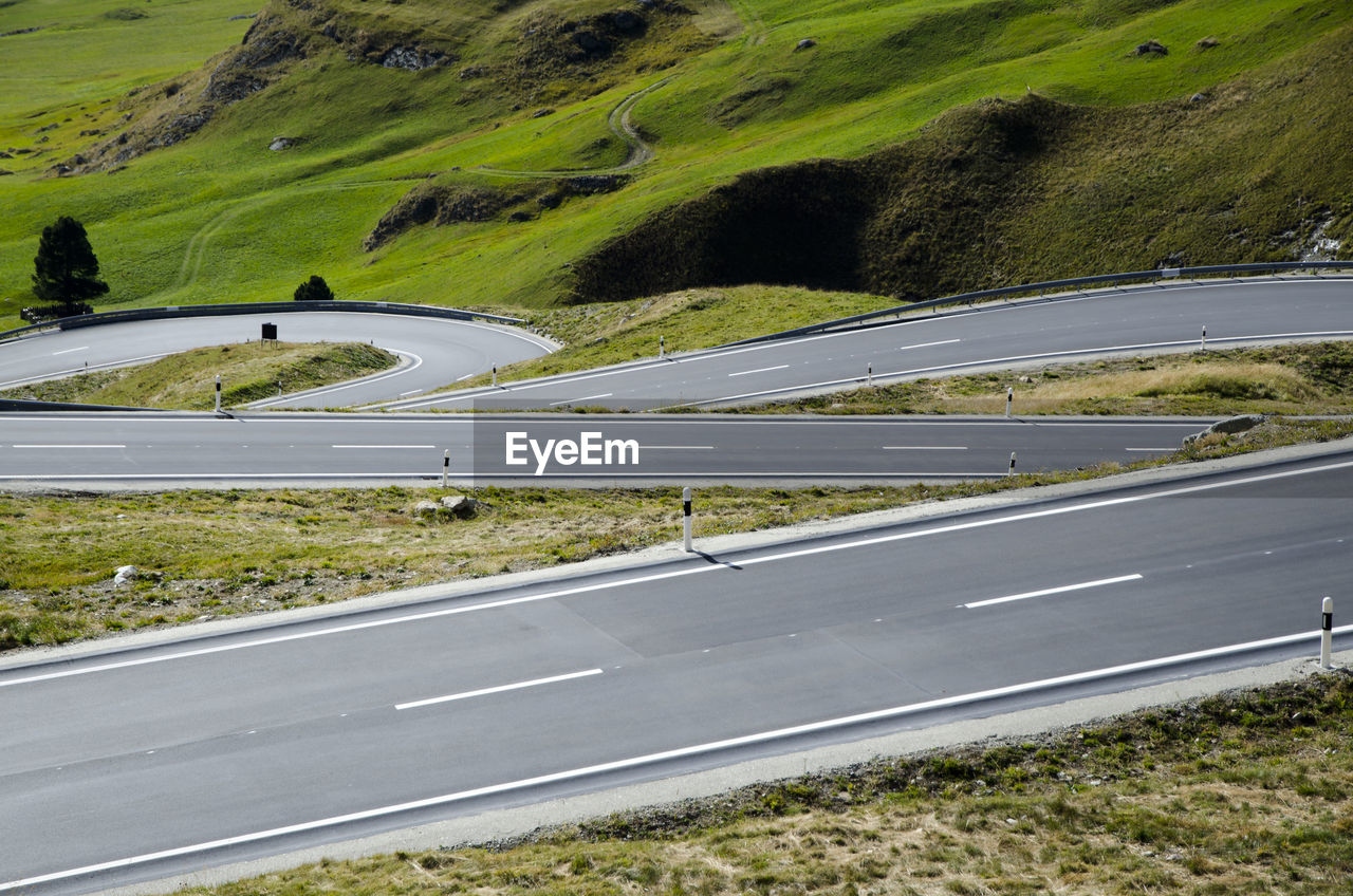 View of winding road