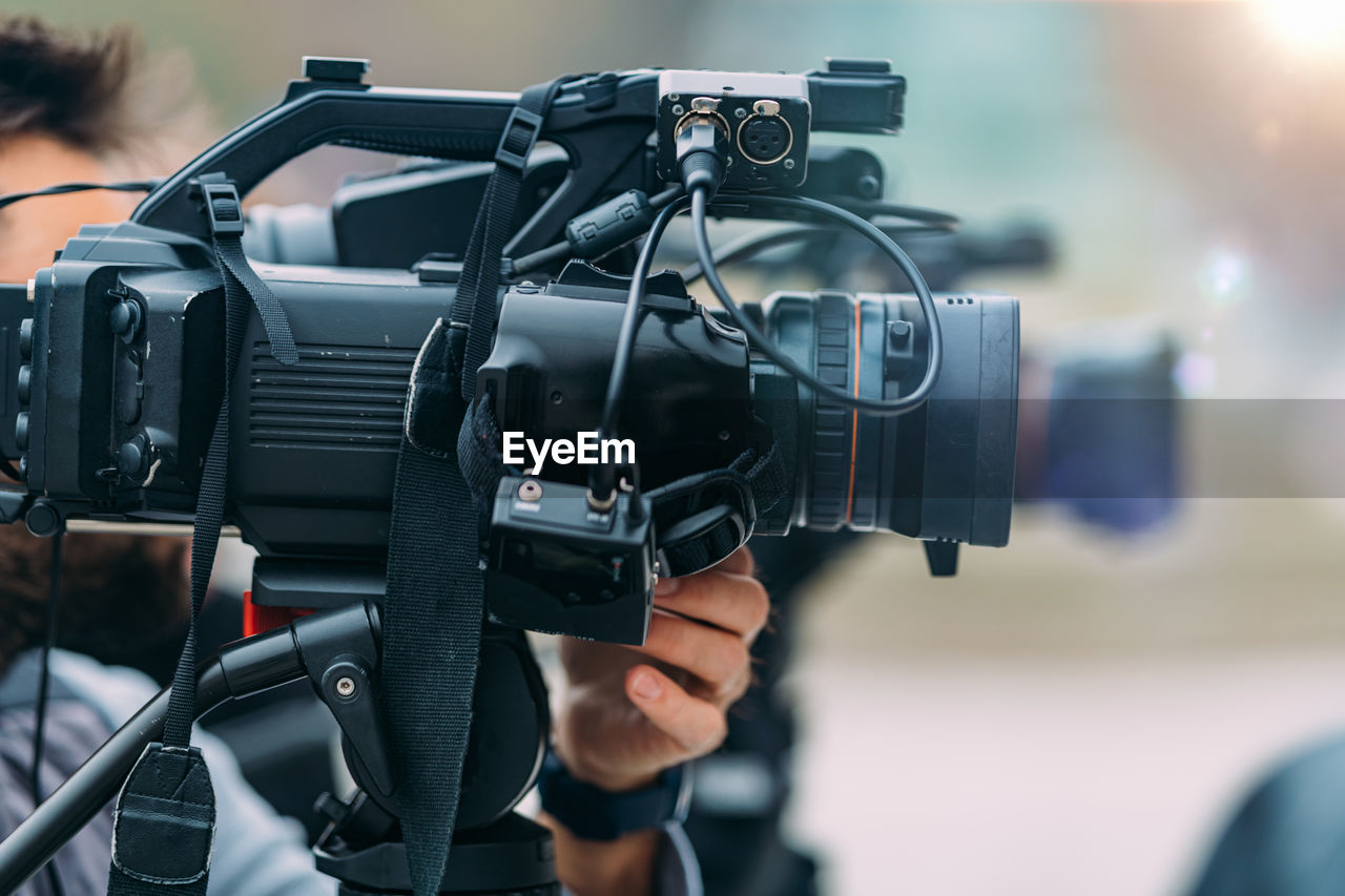 Tv cameras at a local media conference