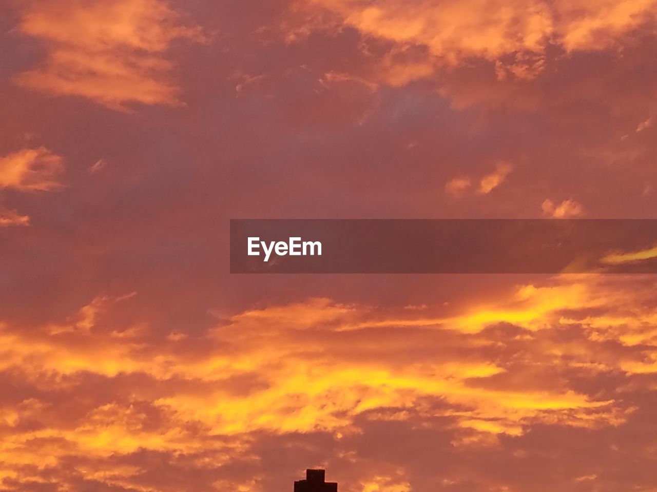 Low angle view of cloudy sky during sunset