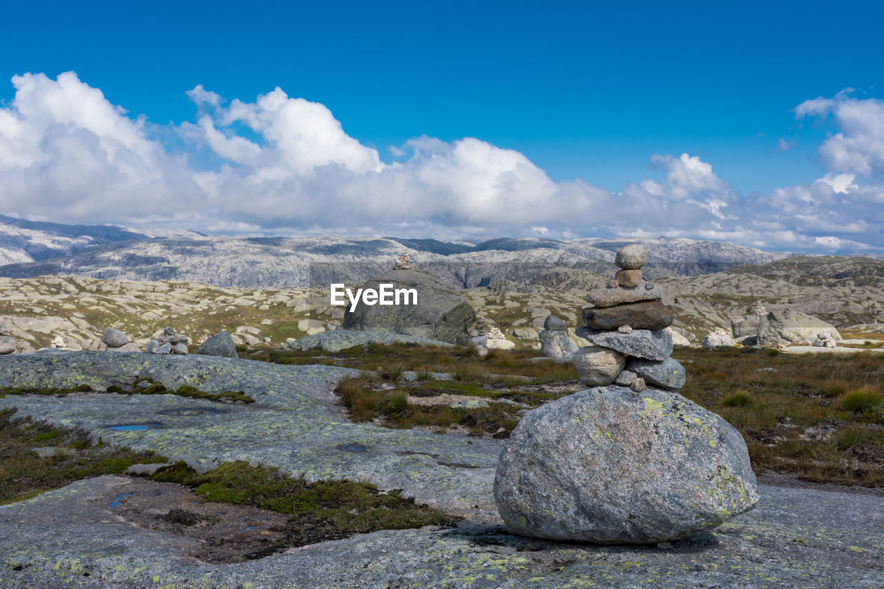 SCENIC VIEW OF ROCKS AGAINST SKY