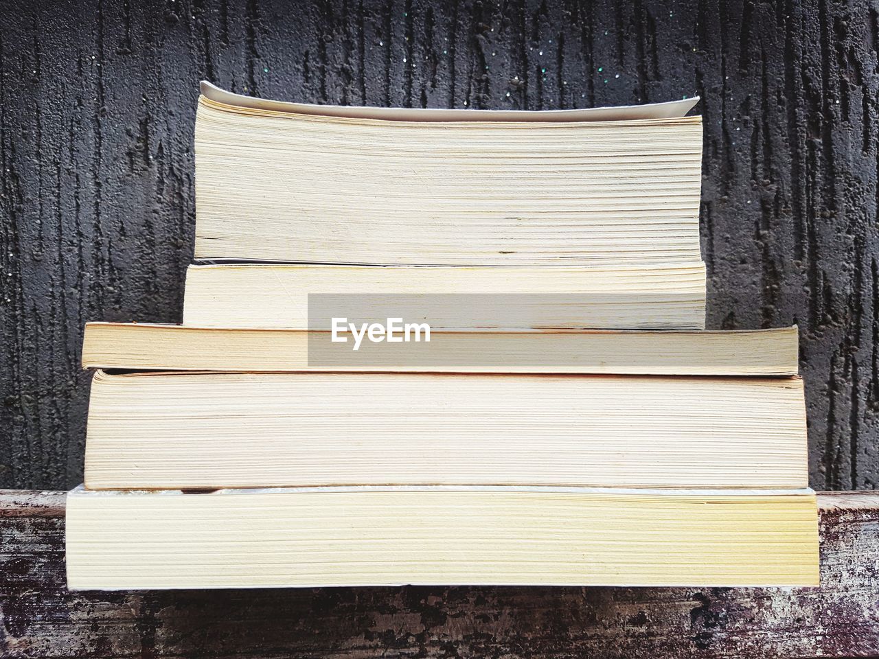 Directly above shot of books on table