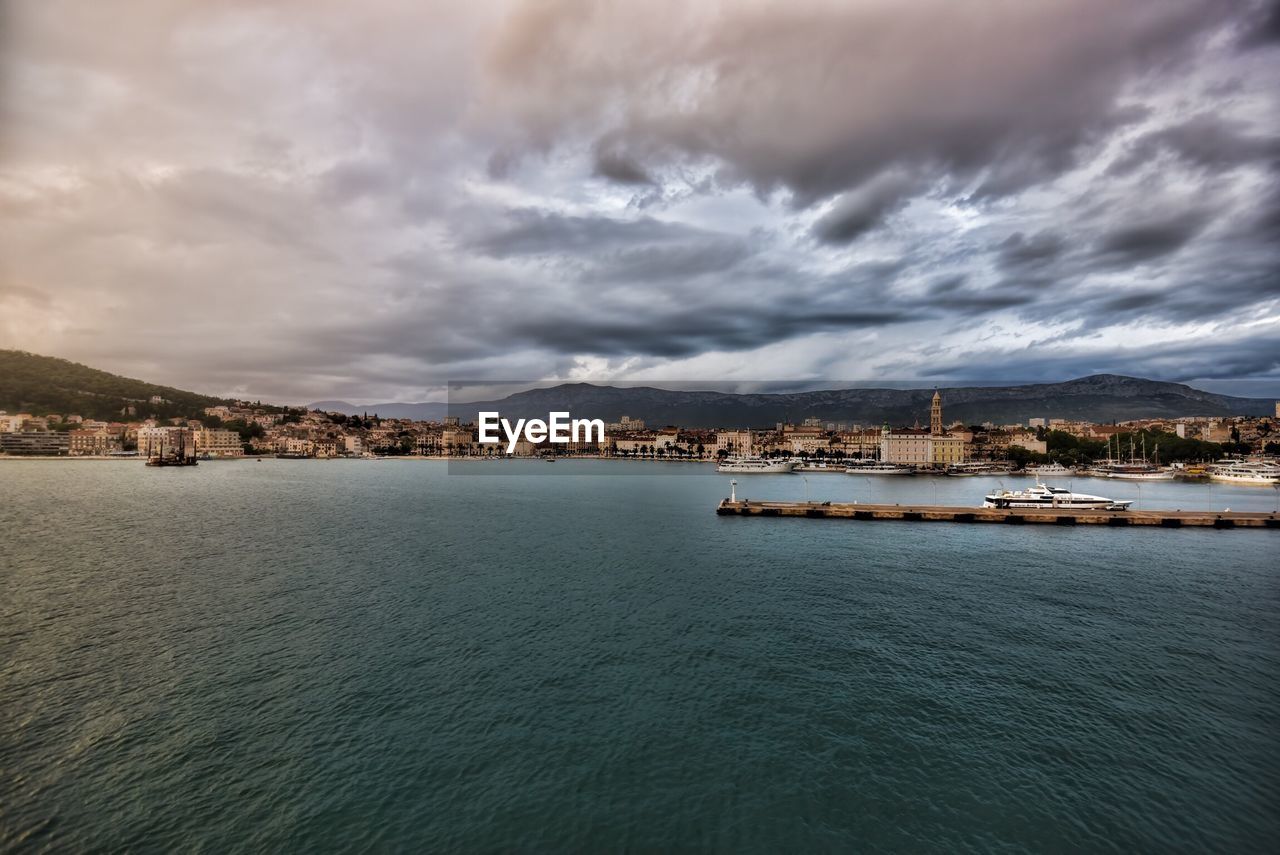 Scenic view of city against sky