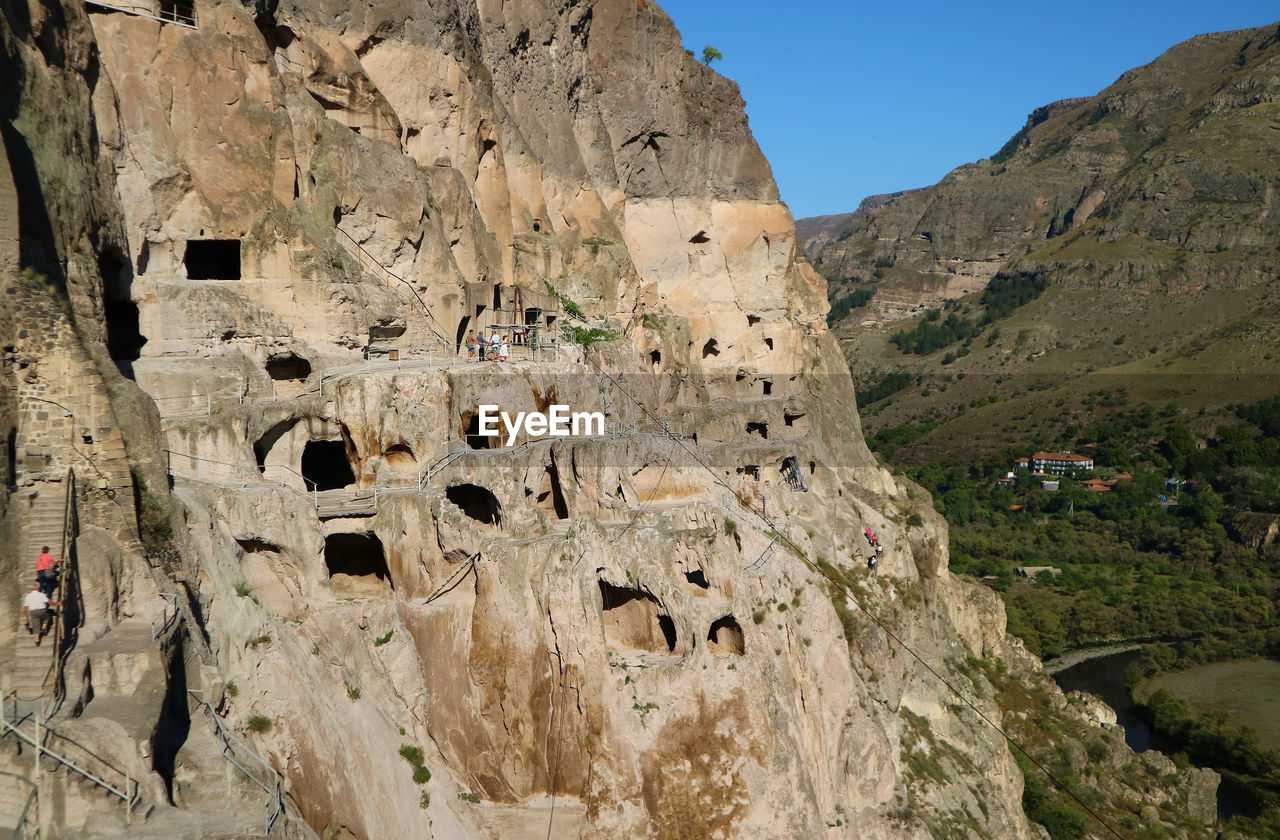 Medieval cave monastery of vardzia,  mountain near aspindza town, southern georgia