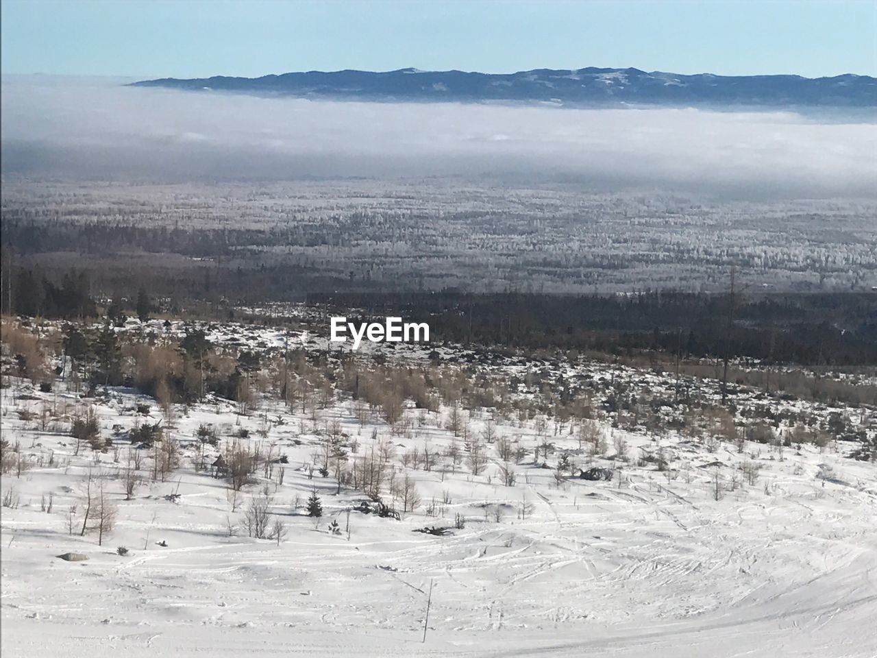 PANORAMIC VIEW OF LANDSCAPE AGAINST SKY DURING WINTER