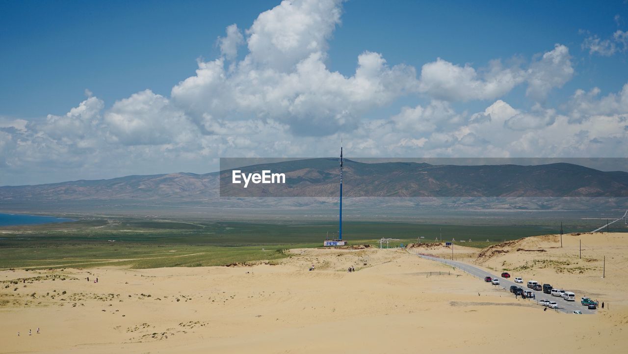 Scenic view of desert against sky