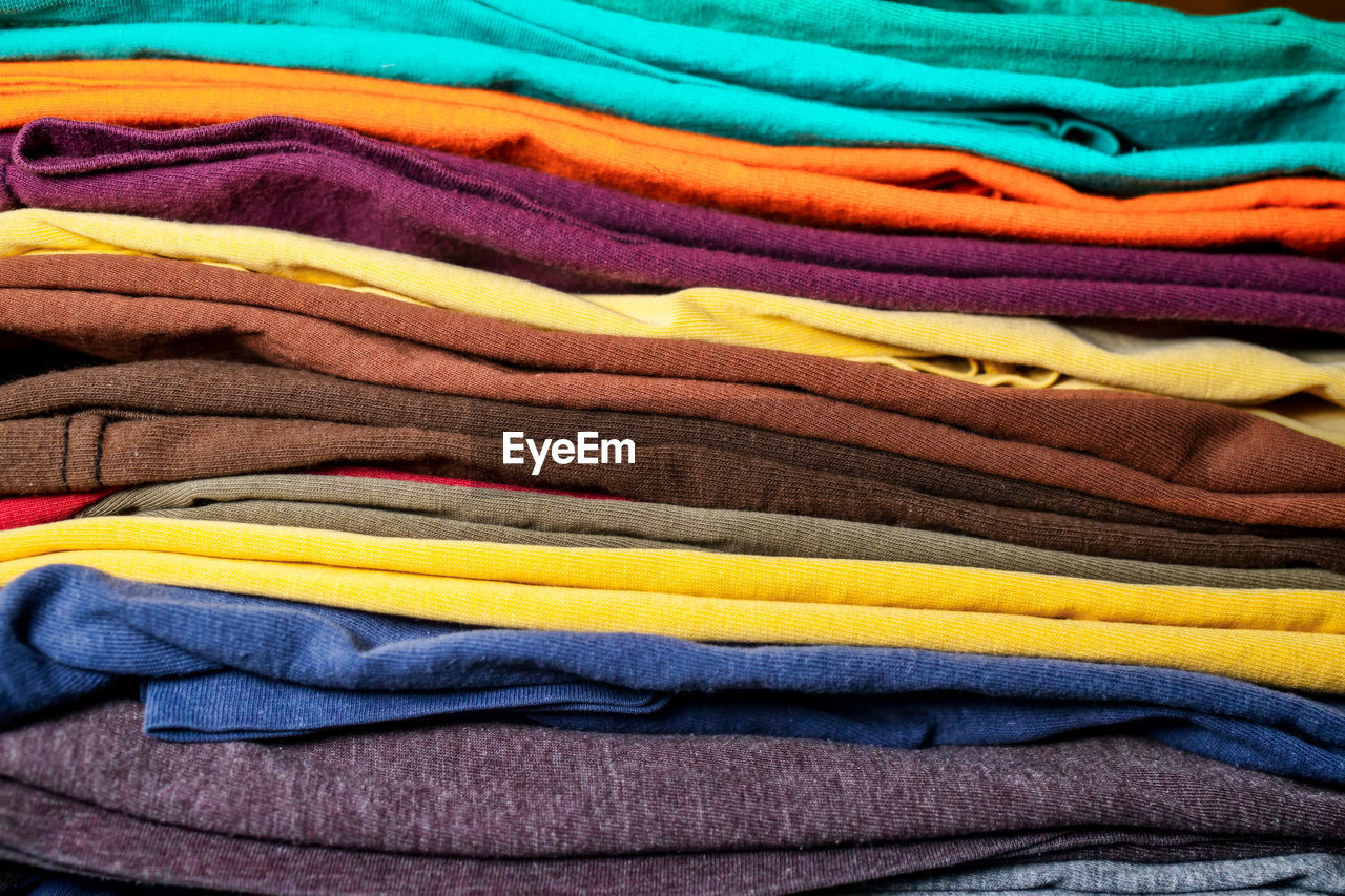 Full frame shot of multi colored textiles