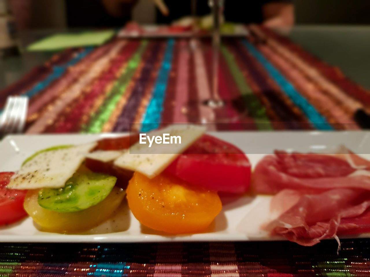 Close-up of food in plate on table