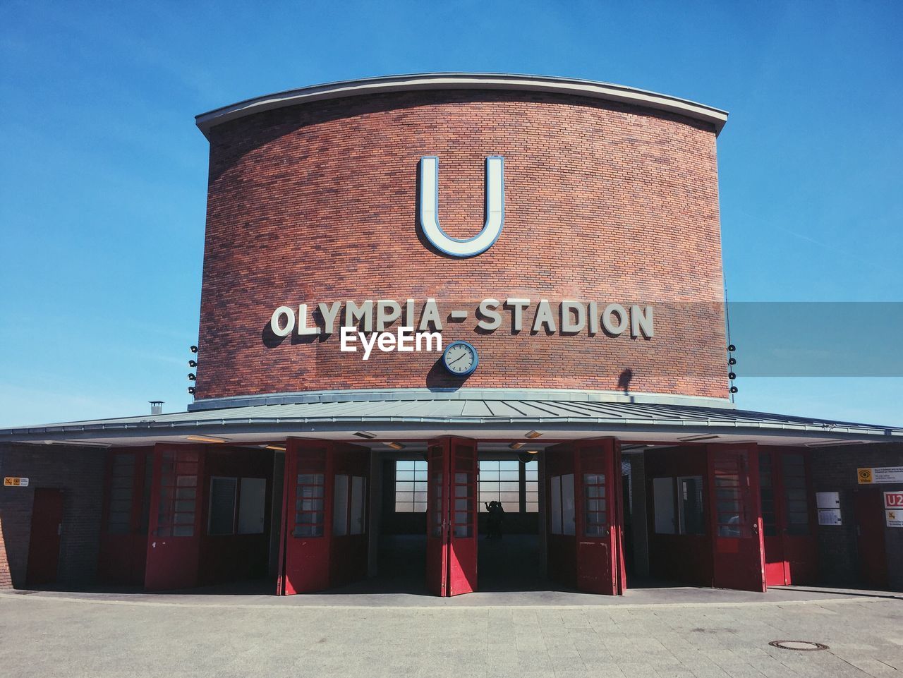 Exterior of building against blue sky